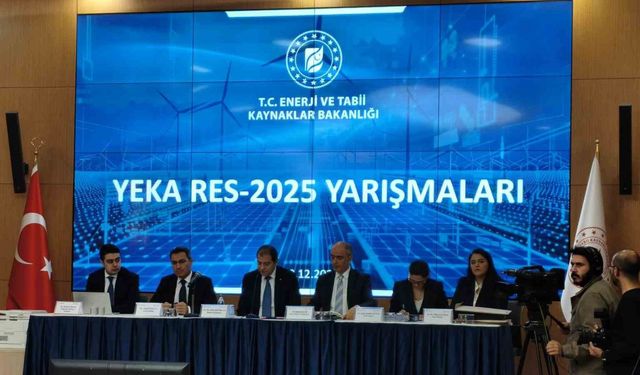 YEKA RES-2025 Yarışmaları tamamlandı: 6 bölge için teklifler belli oldu