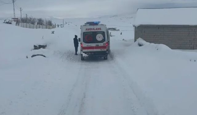 Ağrı'da yolların açılmasıyla hastalar hastaneye ulaştırıldı