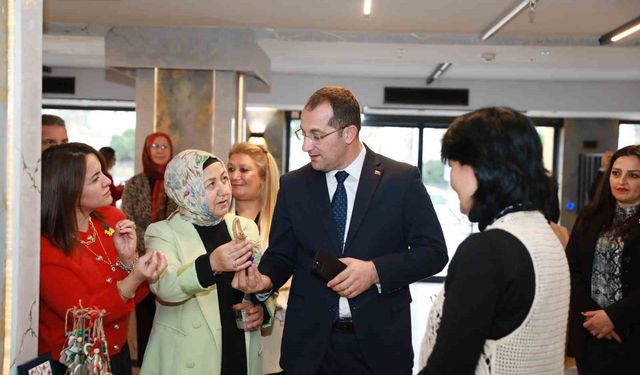 Akçaabat'ta üreten kadınlara Başkan Ekim'den destek