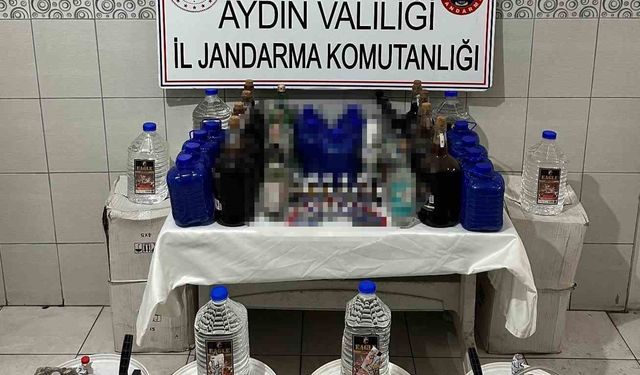 Aydın'da jandarmadan sahte alkol operasyonu