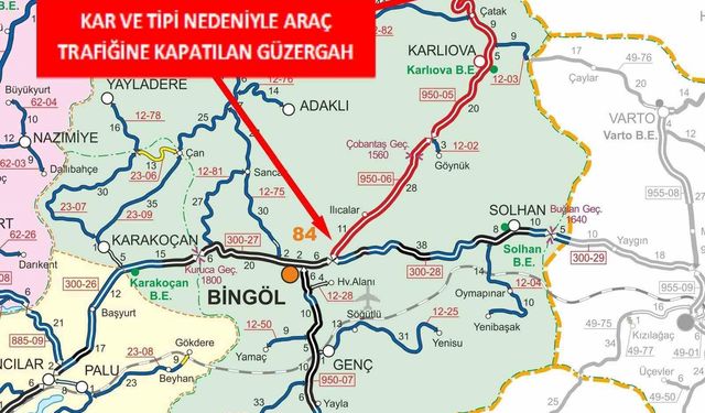 Bingöl-Erzurum karayolu trafiğe kapatıldı