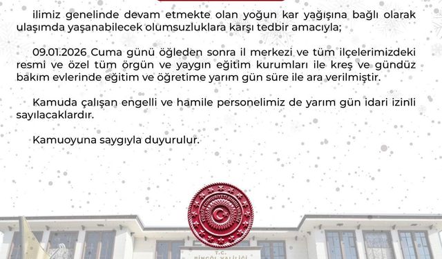 Bingöl'de eğitime ara