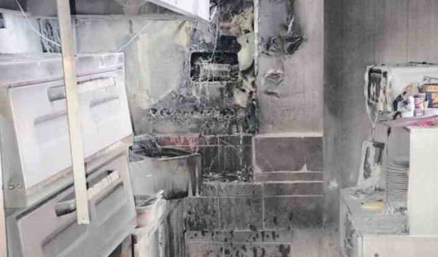 Bitlis'te bir iş yerinde yangın çıktı