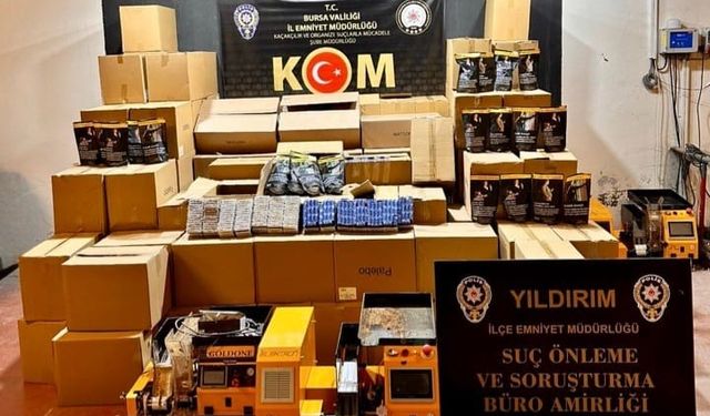Bursa'da kaçak tütün operasyonu: 460 kilo tütün yakalandı