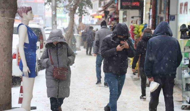 Elazığ'da beklenen kar yağışı başladı