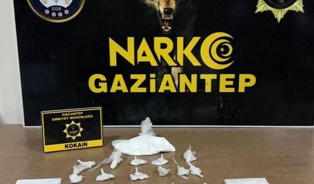 Gaziantep'te 198 gram kokain ele geçirildi