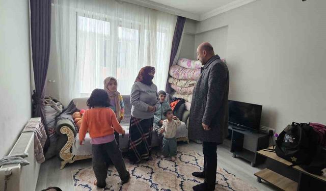 Hasköy'de 4 çocuklu anneye belediye ve kaymakamlık desteği