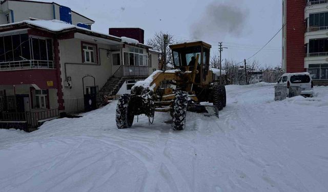 Karakoçan'da karla mücadele çalışmaları sürüyor