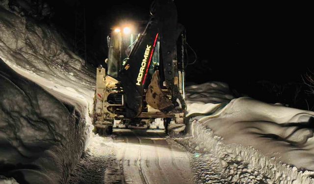 Kaymakam, karlı yollarda hasta kurtarma operasyonuna katıldı