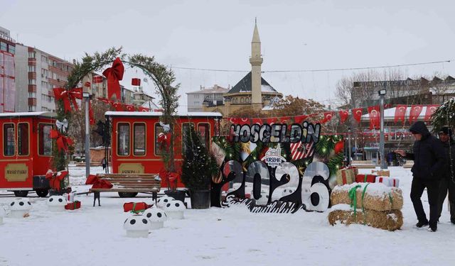 Kırşehir'de yeni yılın ilk günü meydan soğuk havaya teslim oldu