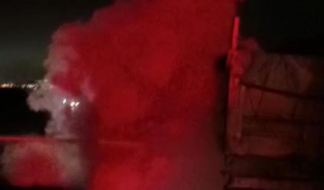 Malatya'da amonyum nitrat yüklü tırda korkutan yangın