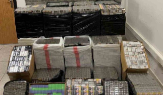 Mardin'de 40 bin paket kaçak sigara ele geçirildi