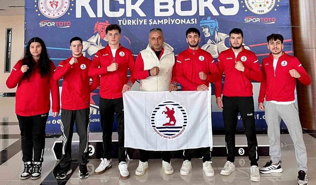 OMÜ kick boksta Türkiye kürsüsünde: 1 altın, 1 bronz