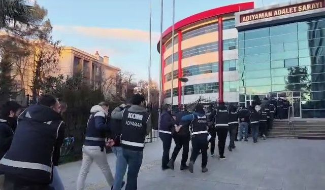 Operasyonda gözaltına alınan 21 şahıstan 14'ü tutuklandı
