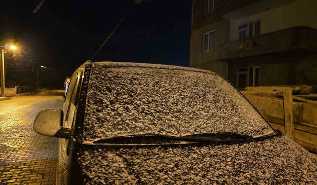 Pınarhisar'da kar yağışı başladı