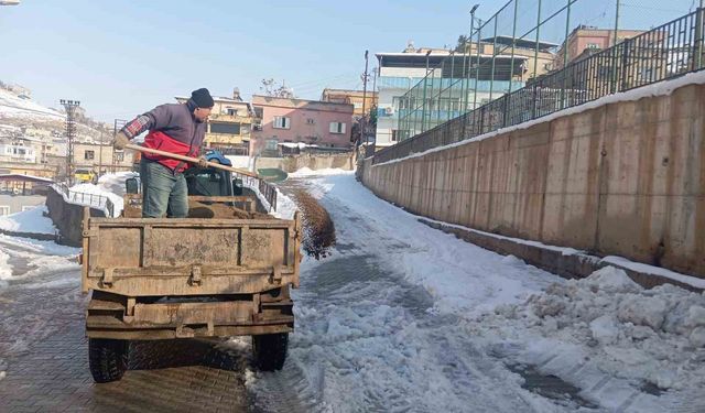 Siirt'te karla mücadele seferberliği: Ekipler 7/24 sahada