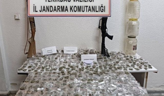 Tekirdağ'da uyuşturucu operasyonunda satışa hazır esrar ele geçirildi