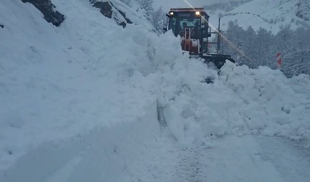 Tunceli-Ovacık yolunda çığ: Ulaşım kısa sürede yeniden sağlandı