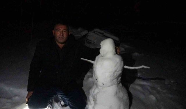 Yozgat'ta kar yağışı yüzleri güldürdü