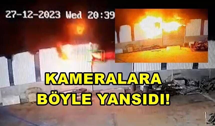 Rize'de Yangın, Güvenlik Kameraları Tarafından Böyle Kaydedildi