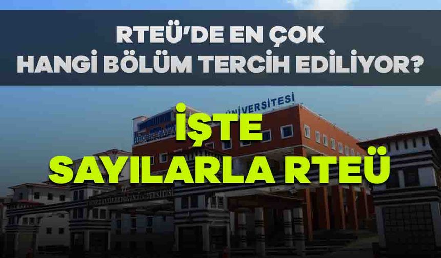 RTEÜ'de Kaç Öğrenci, Hangi Bölümlerde Okuyor. İşte Sayılarla RTEÜ!