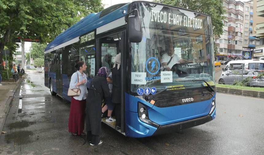 Trabzon'da Elektrikli Otobüslerin İlk Test Sürüşü Yapıldı