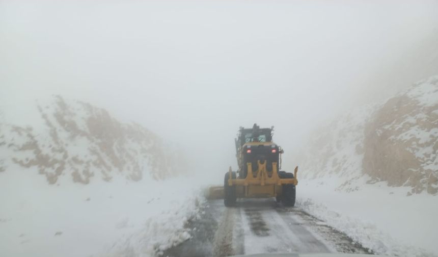 Siirt’te, kar nedeniyle yolu kapanan yollar açıldı