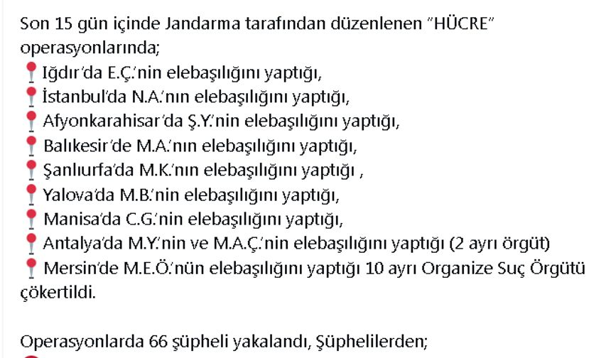 9 ilde suç örgütü operasyonu; 47 şüpheli tutuklandı