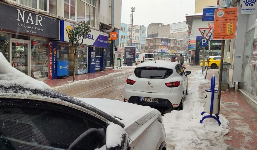 Edirne'de kar yağışı (3)