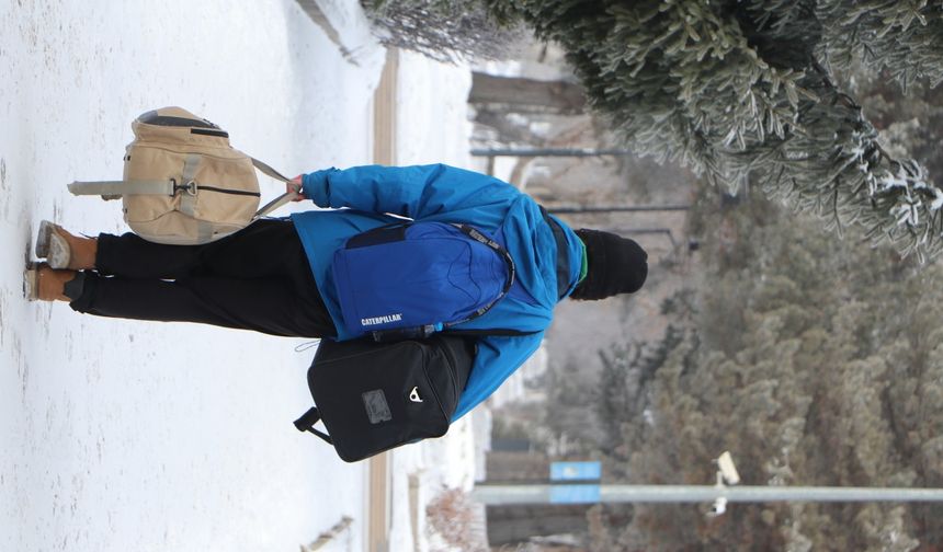 Erzurum'da soğuk hava etkili oluyor