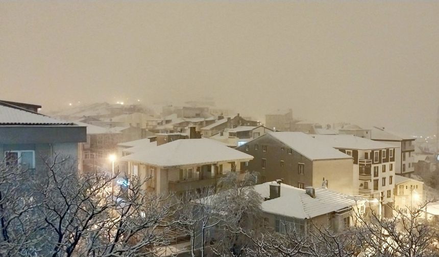 Trakya'nın yüksek kesimlerinde kar yağışı (3)