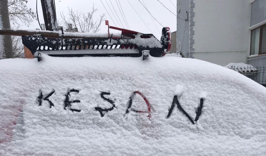 Trakya'nın yüksek kesimlerinde kar yağışı