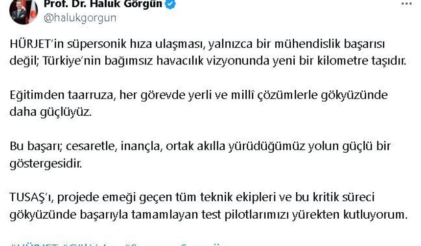 HÜRJET, süpersonik hıza ulaştı