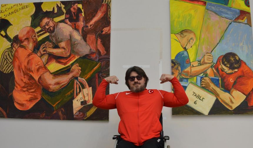 Amcasından esinlendi, engellilerin sesi olmak için sergi açtı