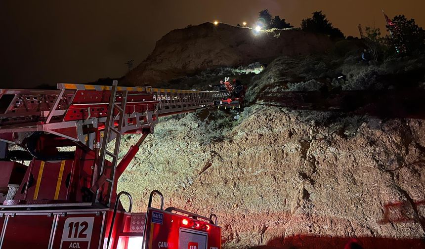 Çankırı'da uçuruma yuvarlanan kişi yaralandı