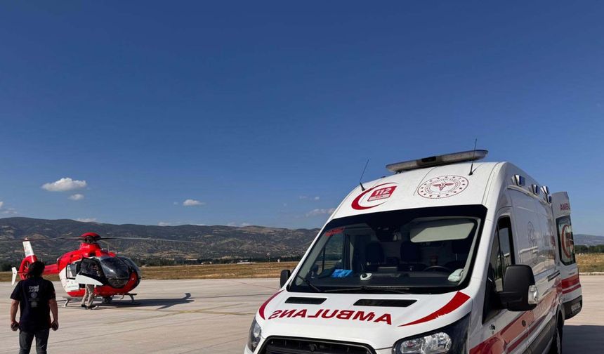 Ambulans helikopter, parmakları kopan 3 yaşındaki çocuk için havalandı