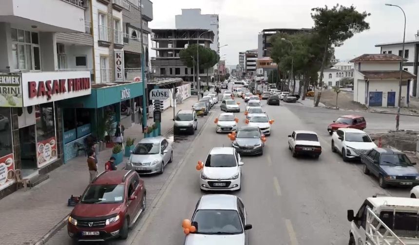 Osmaniye’de kadına şiddete karşı ‘turuncu konvoy’ ile güçlü mesaj