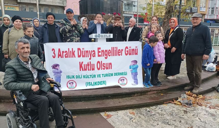 3 Aralık Dünya Engelliler Günü mesajlarını ıslık diliyle verdiler