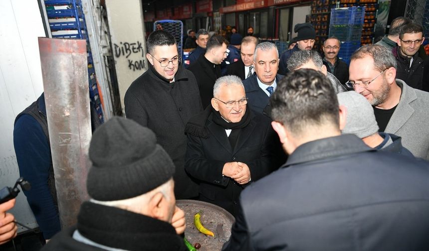 Başkan Büyükkılıç’tan Hal Kompleksi’ne sabah mesaisi