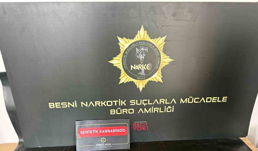 Besni’de uyuşturucuyla yakalanan şahıs tutuklandı