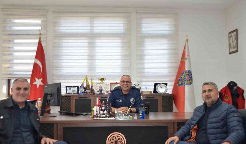 Bulanıklı gazetecilerden Emniyet Müdürü Arlı’ya ziyaret