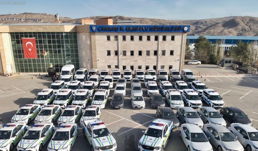Çankırı İl Emniyet Müdürlüğü’ne 57 araç tahsis edildi