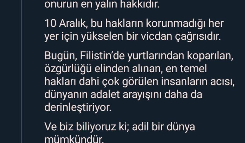 Emine Erdoğan: "Bugün Filistin’de yurtlarından koparılan, özgürlüğü elinden alınan, en temel hakları dahi çok görülen insanların acısı, dünyanın adalet arayışını daha da derinleştiriyor"