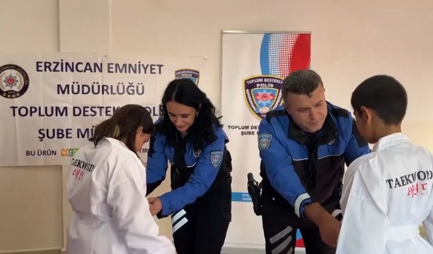 Emniyetten öğrencilere tekvando kıyafeti sürprizi