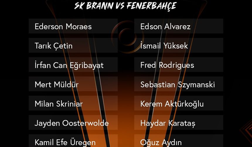 Fenerbahçe’nin Brann maçı kamp kadrosu belli oldu