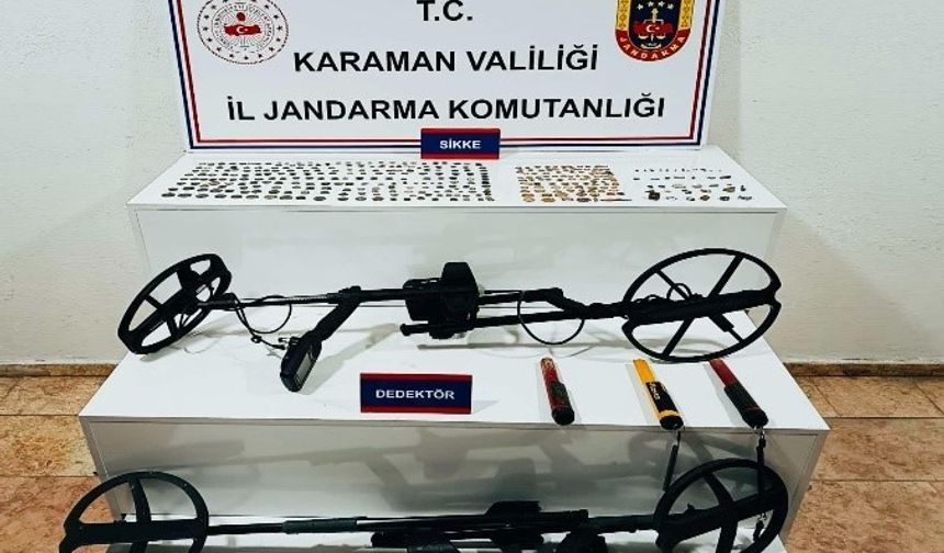 Karaman’da 334 adet tarihi sikke ele geçirildi: 4 tutuklama