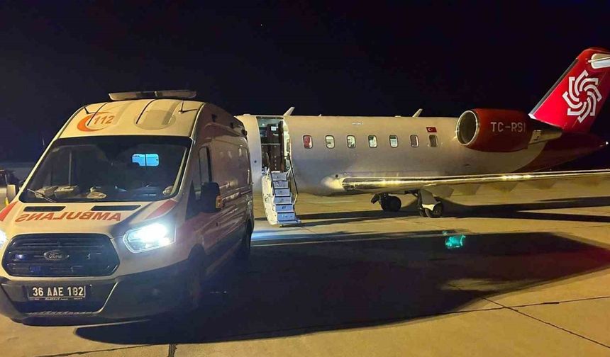 Kars’ta ambulans uçak 44 günlük bebek için havalandı