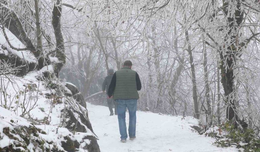 Keremali Yaylası’nda kış güzelliği
