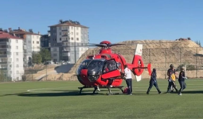 Malatya’da yaşlı hasta için ambulans helikopter havalandı