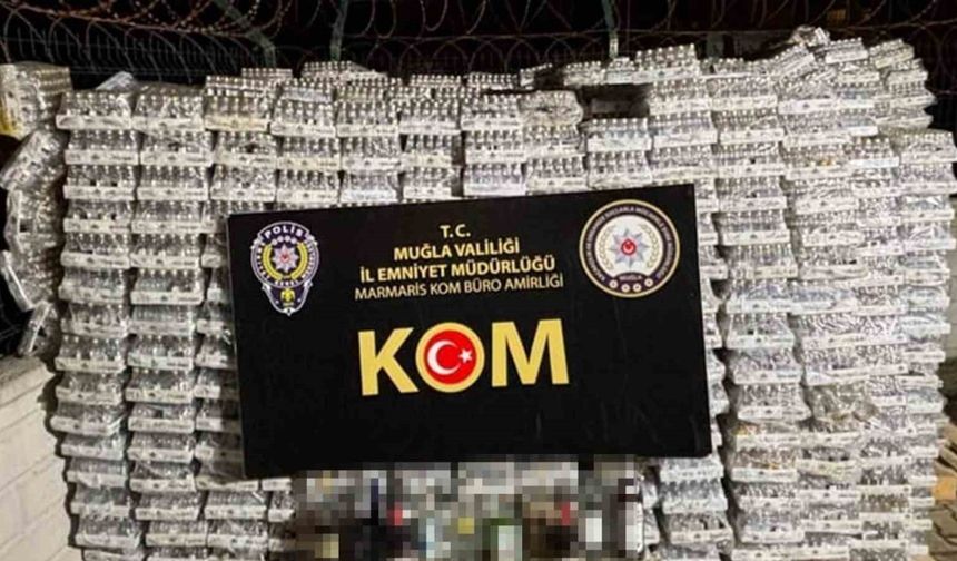 Marmaris’te 4 bin 166 litre kaçak içki ele geçirildi